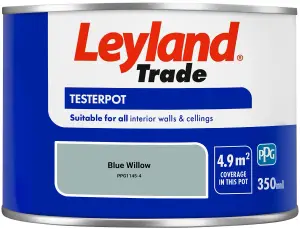 Leyland Trade Vinyl Matt Walls & Ceilings Emulsion Paint Blue Willow (PPG1145-4) 350ml Tester