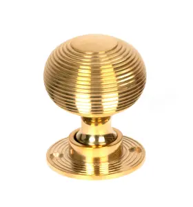 From The Anvil Polished Brass Heavy Beehive Mortice/Rim Knob Set