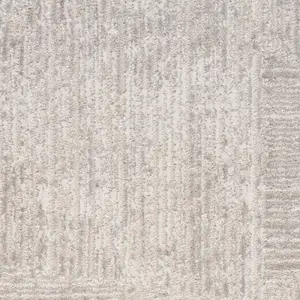 Silver Abstract Modern Easy to clean Rug for Bedroom & Living Room-239cm X 300cm