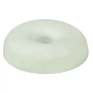 Pressure Relief Memory Foam Ring Cushion - Washable Cotton Cover - White