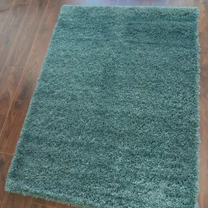 Ocean Blue Thick Soft Shaggy Area Rug 120x170cm