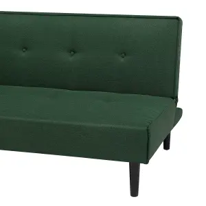 Beliani Retro Sofa Bed VISBY Dark Green