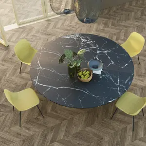 GoodHome Leyton Grey Herringbone Oak effect Laminate flooring Sample