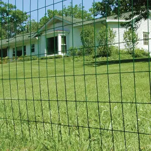 simpa 1M x 10M Green PVC Coated Galvanised Steel Wire Garden Fencing