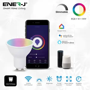 Smart Wi-Fi GU10 LED Lamp 5W, RGB+W+WW, Dimmable (pack of 3 units)