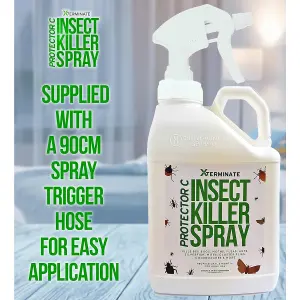 Xterminate Protector C Flea Killer Spray 5L Powerful Insecticidal Spray for Bed Bugs Fleas, Moths & All Crawling & Flying Insects