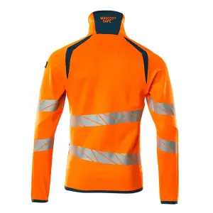 Mascot Accelerate Safe Microfleece jacket with Zip (Hi-Vis Orange/Dark Petroleum)  (XX Large)