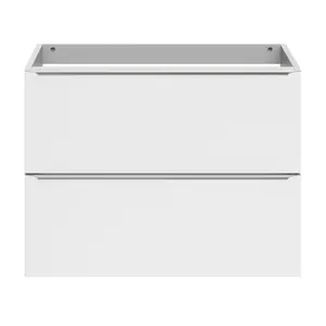 GoodHome Imandra Slimline Gloss White Wall-mounted Bathroom Cabinet (H) 600mm (W) 800mm