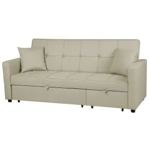 Beliani Modern Sofa Bed GLOMMA Beige