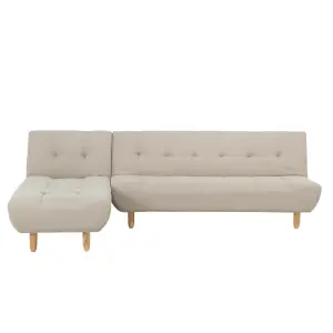 Right-Hand Corner Sofa ALSTEN Light Beige Fabric Right Hand