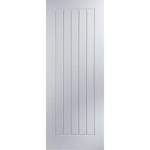 Jeld-Wen Cottage Solid core Unglazed Cottage White Woodgrain effect Internal Timber Door, (H)1981mm (W)838mm (T)35mm