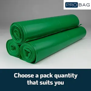 PRO Bag Garden Sack - PREMIUM GRADE - Extra Strong Green Garden Sack - Rolls of Heavy Duty Tear Resistant Garden Refuse Sacks