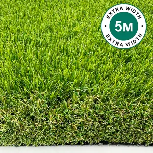 SUPREME 50mm ARTIFICIAL GRASS - 4M X 19.50M - Natural and Realistic Looking Fake Astro Lawn Turf