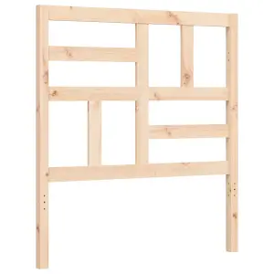 Berkfield Bed Frame with Headboard Small Single Solid Wood