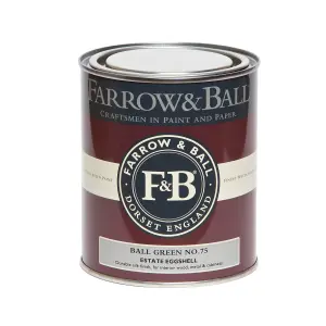 Farrow & Ball Estate Ball Green No.75 Eggshell Paint, 750ml