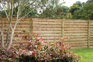 1.8m x 1.2m Pressure Treated Decorative Europa Plain Fence Panel - Pack of 5