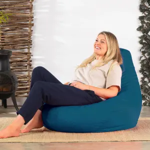 Veeva Recliner Indoor Outdoor Bean Bag Teal Green Bean Bag Chair