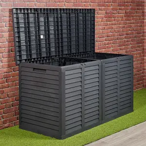 URBNLIVING Large 750L Garden Storage Outdoor Box Plastic Utility Chest Unit Box Waterproof