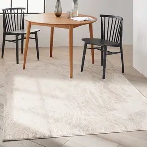 Gold Modern Easy to Clean Abstract Rug for Living Room, Bedroom - 160cm X 221cm