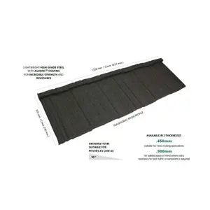 PACK OF 10 (Total 10 Units) - 410mm Thick Lightweight Woodshake Roof Tile - Green - 370mm (L) x 1330mm (W)