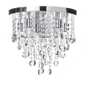 Litecraft Turin Chrome 9 Lamp Bathroom Ceiling Light