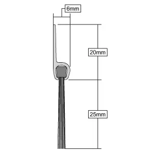 Stormguard Self Adhesive Door Draught Brush, 1000mm in Clear finish