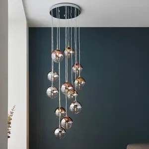 Luminosa Paloma Plate Pendant Ceiling Lamp, Chrome Plate With Chrome, Copper, Gold, Glass