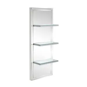 Melody Maison Mirrored Wall Mounted Shelving Unit