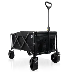 GardenTek Garden Trolley On Wheels 120kg Load 135L Capacity With Brakes GTW260