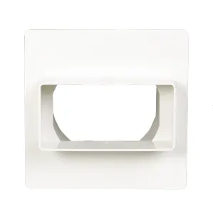 Manrose White Flat to round adaptor & wall plate (Dia)100mm (W)110mm