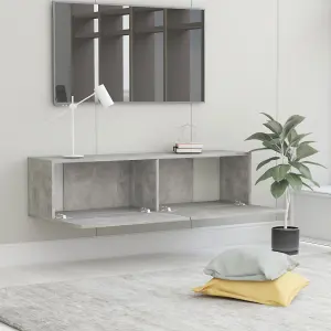 Berkfield TV Cabinet Concrete Grey 120x30x30 cm Engineered Wood