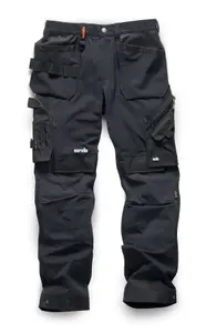 Scruffs Pro Trade Flex Plus Slim Fit Work Trousers Black - 38R