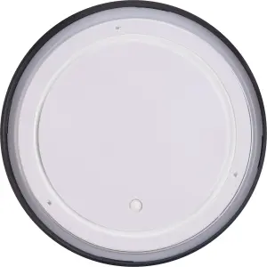 Luceco Eco Decorative Round Bulkhead Light, Colour Change 1350lm Black