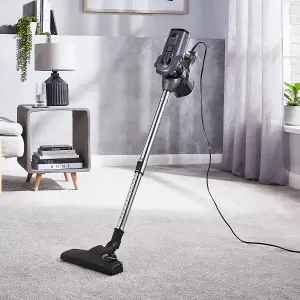 Geepas 2-in-1 Stick & Handheld Vacuum Cleaner 0.5L Lightweight, Low Noise  with 600W Powerful Motor