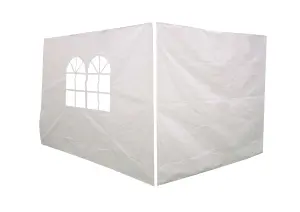 Suhali White Plastic Side curtain (W)2950mm (D) 1950mm