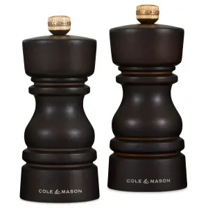 Cole & Mason London Chocolate Wood Salt & Pepper Mill Set 130mm