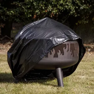 Durable Outdoor Fire Pit Cover for ys12087 - Waterproof Black PVC