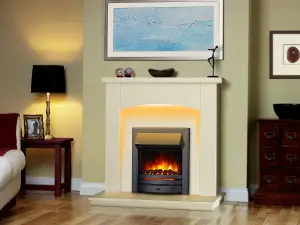 Cayton Electric Fireplace Suite - Black