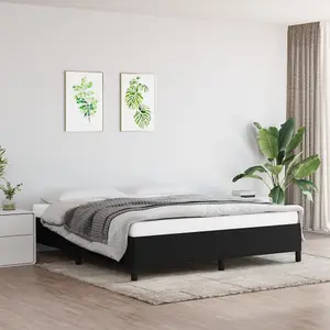 Berkfield Bed Frame Black 180x200 cm 6FT Super King Fabric