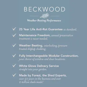 Beckwood 6x4 Reverse Apex Shed - 1 Window