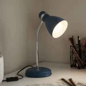 GoodHome Narajo Modern Petrol blue Table light