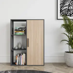 Decorotika Patrick 3 Shelves and a Cabinet Bookcase