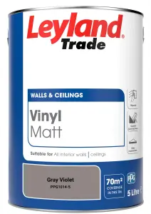 Leyland Trade Vinyl Matt Walls & Ceilings Emulsion Paint Gray Violet (PPG1014-5) 5L