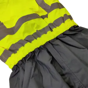 Hi-Vis Contrast Coverall - Yellow and Navy Winter Lined Suit XL