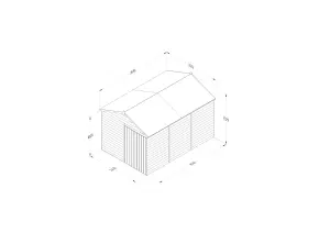 4LIFE Apex Shed 8x12 - Double Door - No Window