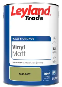 Leyland Trade Vinyl Matt Walls & Ceilings Emulsion Paint (3040-G60Y) 5L