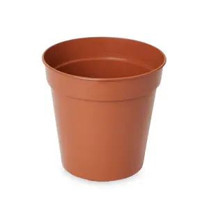 Verve Lei Terracotta Plastic Grow pot (Dia) 23cm, (H)20cm, 4L