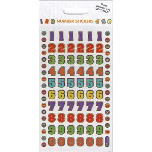 Paper Projects Reusable Numbers Stickers Multicoloured (One Size)