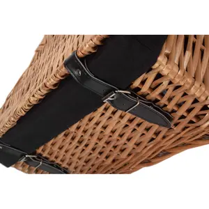 Wicker Packaging Hamper Basket with Lining Black