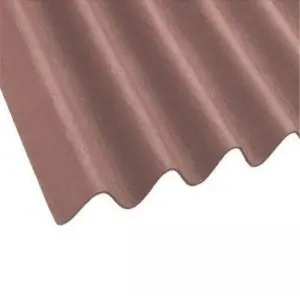 PACK OF 20 (Total 20 Units) - Premium Corrugated 3mm Thick Bitumen Brown Roof Sheets - 2000mm x 950mm